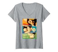 Femme Gremlins Gizmo T-Shirt avec Col en V