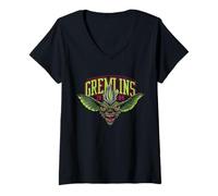Femme Gremlins Halloween Design 1984 Créature T-Shirt avec Col en V