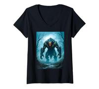 Femme Grendel, Beowulf, Marais Sombre, Monstre mythologique, Primal T-Shirt avec Col en V