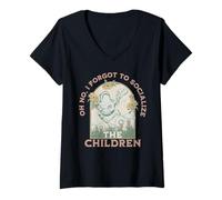 Femme Grenouille Oh non, j'ai oublié de socialiser les enfants T-Shirt avec Col en V