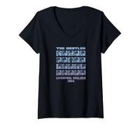 Femme Grille de Photos Liverpool Angleterre 1964 T-Shirt avec Col en V