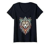 Femme Grizzly T-Shirt avec Col en V