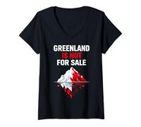 Femme Groenland n'est Pas à Vendre T-Shirt avec Col en V