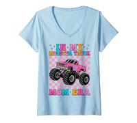 Femme Groovy est dans l'ère de My Monster Truck Mom T-Shirt avec Col en V