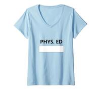 Femme Groupe d'uniforme Scolaire d'éducation Physique pour étudiant T-Shirt avec Col en V