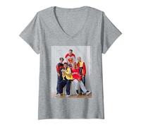 Femme Groupe Pop américain NSYNC Justin Timberlake Boy Band T-Shirt avec Col en V