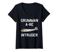 Femme Grumman A-6E Intruder Vintage Aviation T-Shirt Cadeau pour Hommes T-Shirt avec Col en V