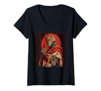 Femme Guerrier de Croisade chrétienne des Templiers historiques T-Shirt avec Col en V