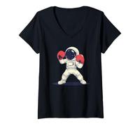 Femme Guerrier de l'espace avec ce costume d'astronaute combattant T-Shirt avec Col en V