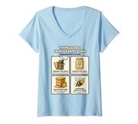 Femme Guide de l'apiculteur : ce Que Je Fais Pendant Mon Temps Libre Bee Men T-Shirt avec Col en V