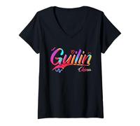 Femme Guilin B.C. China | Vacation Travel T-Shirt avec Col en V