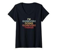 Femme Guinevere Name Guinevere Personalized Name First Given T-Shirt avec Col en V