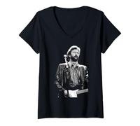 Femme Guitariste Eric Clapton au Royal Albert Hall 1987 T-Shirt avec Col en V