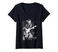 Femme Guitariste Eric Clapton Live Tina Turner Wembley Concert 1987 T-Shirt avec Col en V