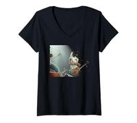 Femme Guns N' Roses Guitarist Slash Live Night Of 100 Guitares T-Shirt avec Col en V