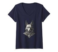 Femme Gusion Le Jackal Duke Vigil T-Shirt avec Col en V