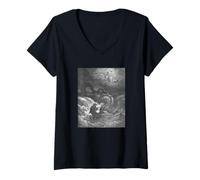 Femme Gustave Doré - Leviathan #2 - Art pour Artistes T-Shirt avec Col en V