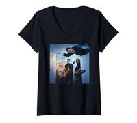 Femme Gwen Stefani Band No Doubt Shoot par Michael Grecco T-Shirt avec Col en V