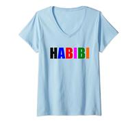 Femme HABIBI T-Shirt avec Col en V
