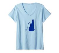Femme Hache d'escalade sur Glace New Hampshire T-Shirt avec Col en V