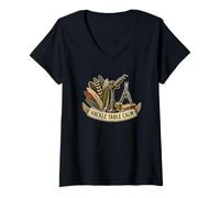 Femme Hackle Table Calm Montage Mouche Pêche Plumes T-Shirt avec Col en V