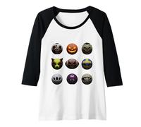 Femme Halloween Building Ball Head Pumpkin Ghost Zombie Boys Sport Manche Raglan