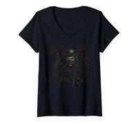 Femme Halloween Clown Ops Blagues on You Clown Militaire T-Shirt avec Col en V