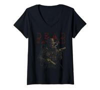 Femme Halloween Cowboy Ops Dead Wanted Military Cowboy T-Shirt avec Col en V