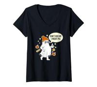 Femme Halloween Enceinte fantôme drôle ne me hooo Pas Tee-Shirt T-Shirt avec Col en V