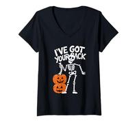 Femme Halloween I've Got Your Back T-Shirt avec Col en V