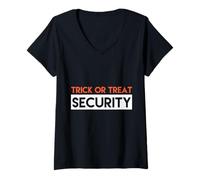 Femme Halloween Trick Or Treat Security - Scary Big Brother, Sister T-Shirt avec Col en V