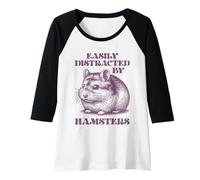Femme Hamster Nain Chinois Facilement distrait par Les Hamsters Manche Raglan