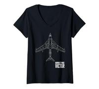 Femme Handley Page Victor T-Shirt avec Col en V