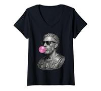 Femme Hannibal Barca Elephant Carthaginois Histoire T-Shirt avec Col en V