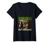 Femme Hans Holbein The Younger The Ambassadors T-Shirt avec Col en V