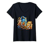 Femme Hanumanji Hanuman Hindou Singe God Lover Devotee T-Shirt avec Col en V