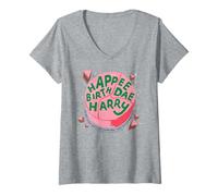 Femme Happee Birthdae Harry Potter Nouveau Design 2025 T-Shirt avec Col en V
