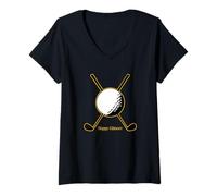 Femme Happy Gilmore 30th Anniversary Front & Back T-Shirt avec Col en V
