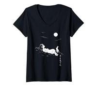 Femme Harajuku - Fille de rêve Japonaise et Lapin T-Shirt avec Col en V