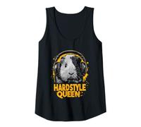 Femme Hardstyle Queen - Cochon d'Inde avec écouteurs Débardeur
