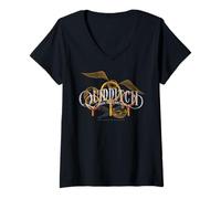 Femme Harry Potter But de Quidditch 2025 T-Shirt avec Col en V