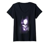 Femme Harry Potter Death Eater Skull T-Shirt avec Col en V