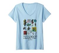 Femme Harry Potter Herbology Textbook T-Shirt avec Col en V