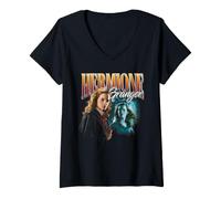 Femme Harry Potter Hermione Granger Homage T-Shirt avec Col en V