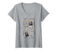 Femme Harry Potter Horcruxes 2025 T-Shirt avec Col en V