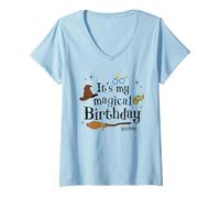 Femme Harry Potter It's My Magical Birthday T-Shirt avec Col en V