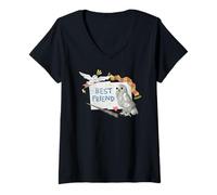 Femme Harry Potter Meilleur ami 2025 T-Shirt avec Col en V