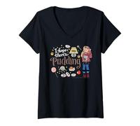 Femme Harry Potter Nouveau Design 2025 Pudding Hope T-Shirt avec Col en V