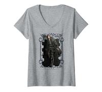 Femme Harry Potter Nouveau Design 2025 Sirius Noir T-Shirt avec Col en V