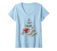 Femme Harry Potter Tale of The Three Brothers T-Shirt avec Col en V